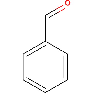Benzaldehyde structural formular image Structure formular image of Benzaldehyde