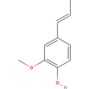 Isoeugenol structural formular image Structure formular image of Isoeugenol
