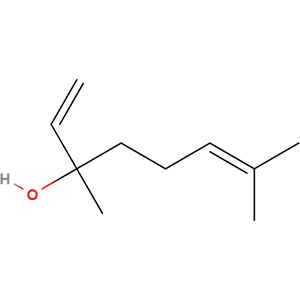 Linalool structural formular image Structure formular image of Linalool