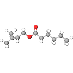 Prenyl Caproate Fragrance Ingredient - Structural Model